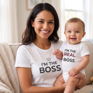 Camiseta Eu Sou a Mãe Chefe Mãe Divertida Maternidade Combi
