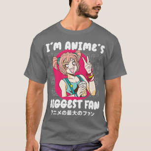 Camiseta Eu sou a maior fã japonesa do Anime a ligar