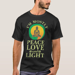Camiseta Eu sou a maior parte do amor pela paz e o Yoga ret