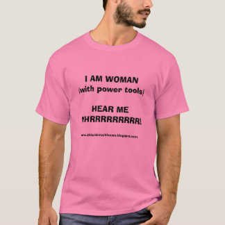 Camiseta EU SOU A MULHER (com ferramentas eléctricas)