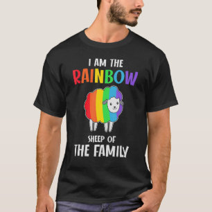 Camiseta Eu Sou A Ovelha Arco-Íris Da Família Lgbtq Gráfico