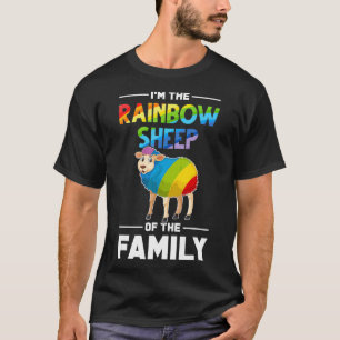 Camiseta Eu Sou A Ovelha Arco-Íris Da Ovelha Da Família