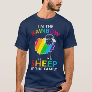 Camiseta Eu Sou A Ovelha Arco-Íris Da Ovelha Da Família