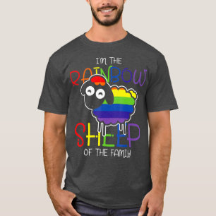 Camiseta Eu Sou A Ovelha Arco-Íris Da Ovelha Da Família