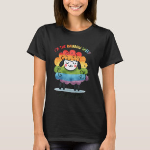 Camiseta Eu sou a ovelha arco-íris na família engraçado LGB