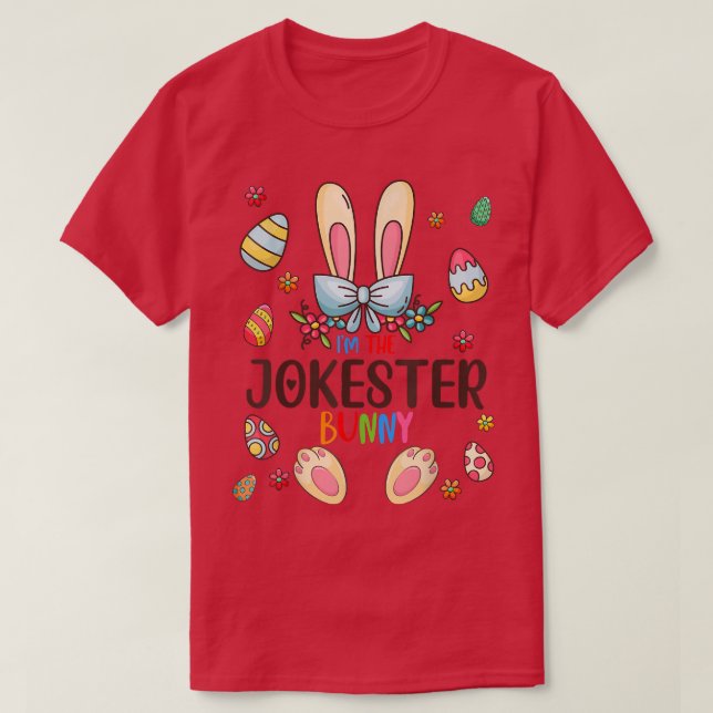 Camiseta Eu sou a Páscoa do Jokester Bunny Matando a Famíli (Frente do Design)