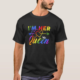 Camiseta Eu Sou a Rainha Dela Casal Gay Lésbica Namorada Lg