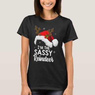 Camiseta Eu sou a Sassy Reindeer Família de Pijamas de Nata