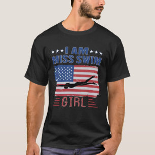 Camiseta EU SOU A SRTA. GAROTA DO NADO Vida de Natação Na