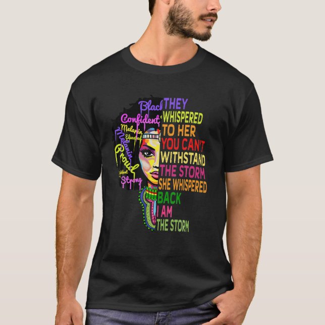 Camiseta Eu sou a tempestade A Décima Sétima História Negra (Frente)