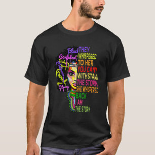 Camiseta Eu Sou A Tempestade Afro-Americana Melanina Negra