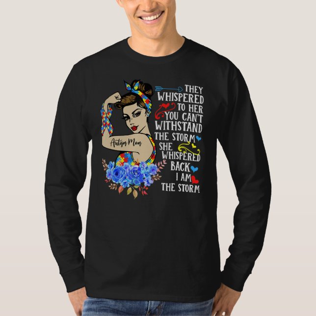 Camiseta Eu Sou A Tempestade Autismo Mãe Conscientização Pe (Frente)