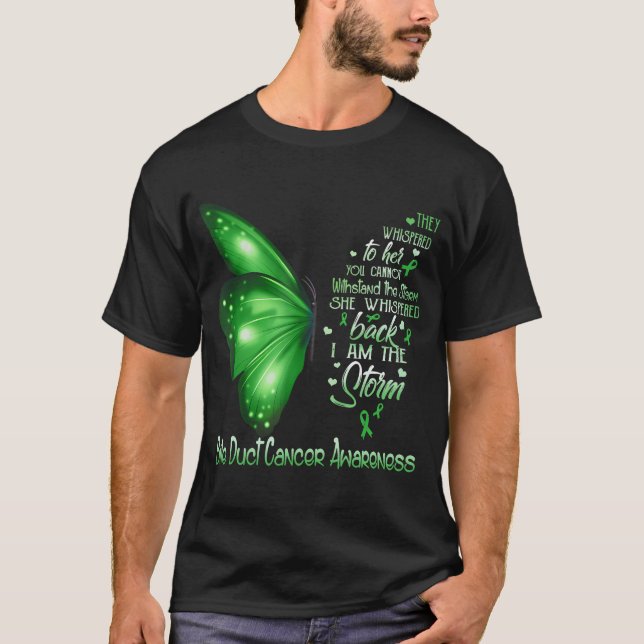 Camiseta Eu Sou A Tempestade Bile Duct Cancer Conhecer Butt (Frente)