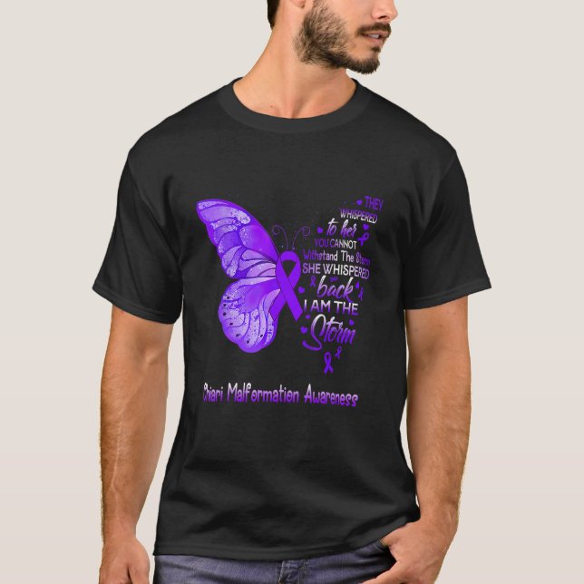 Camiseta Eu Sou A Tempestade Chiari Malformação Manteiga (Frente)