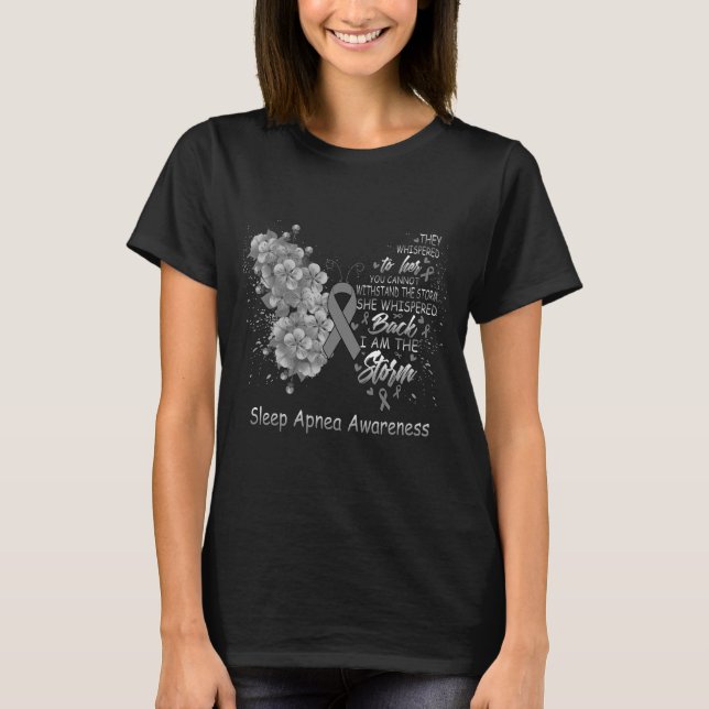 Camiseta Eu Sou A Tempestade Dormindo Apneia Sensibilização (Frente)