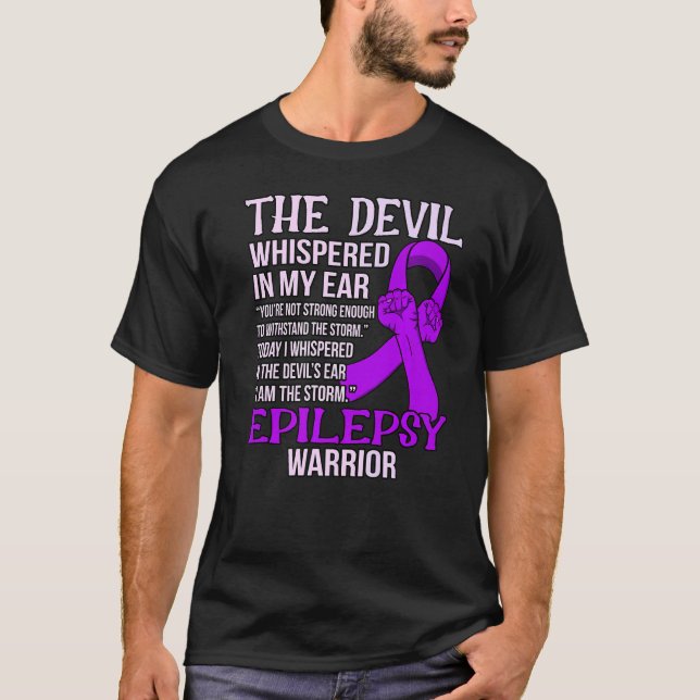 Camiseta Eu Sou A Tempestade Epilepsy Warrior Awarness Purp (Frente)