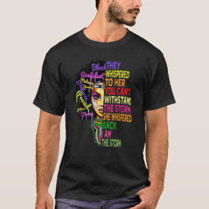 Camiseta Eu Sou A Tempestade Forte História Negra Da Mulher