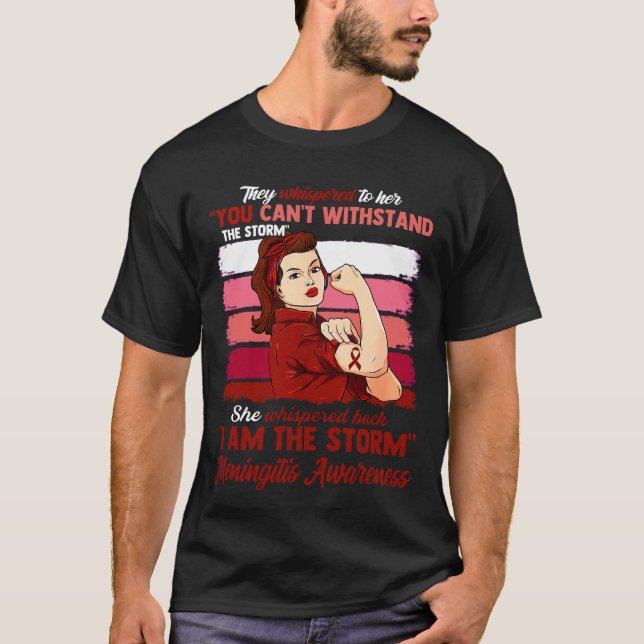Camiseta Eu Sou A Tempestade MENINGITIS CONSCIÊNCIA (Frente)