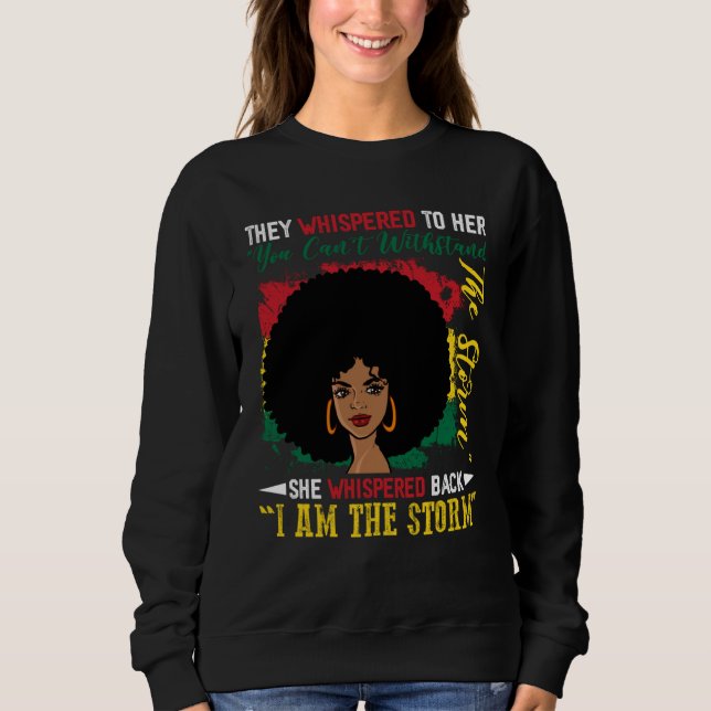 Camiseta Eu Sou A Tempestade Mês da História da Mulher Negr (Frente)