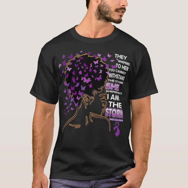 Camiseta Eu sou a tempestade Mulher Negra que Violência Dom (Frente)