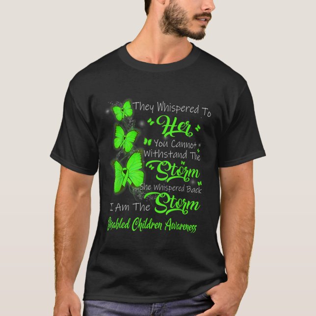 Camiseta Eu Sou A Tempestade Que As Crianças Deficientes Co (Frente)