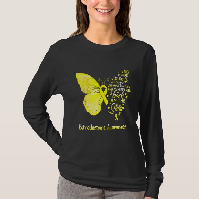 Camiseta Eu Sou A Tempestade Retinoblastoma A Borboleta Da  (Frente)