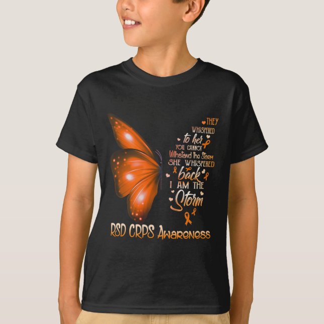 Camiseta Eu Sou A Tempestade Rsd Crps Consciência Borboleta (Frente)
