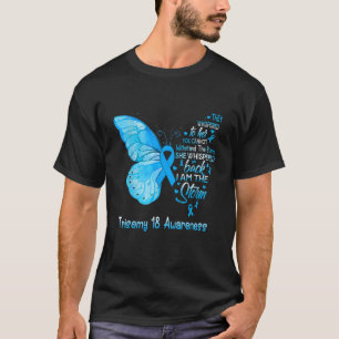 Camiseta Eu Sou A Tempestade Trisomia 18 Atenção Borboleta