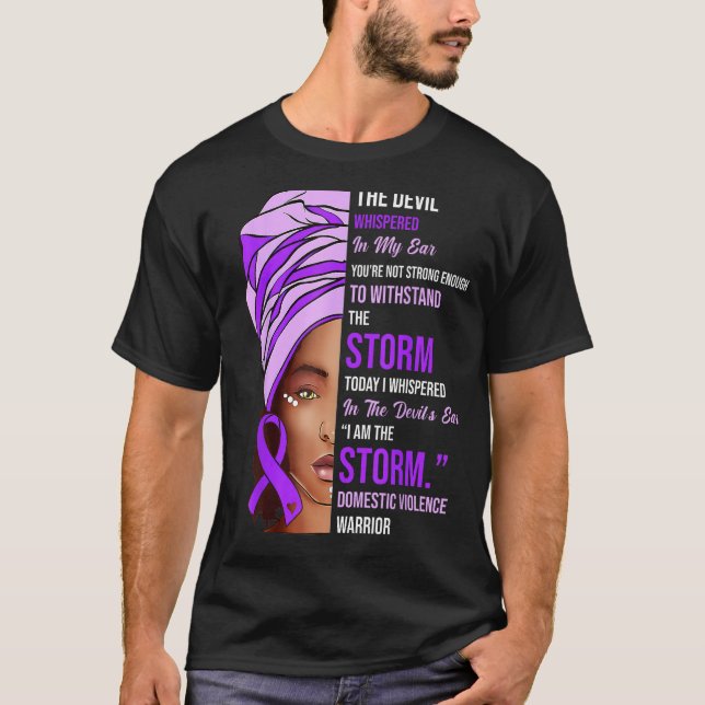 Camiseta Eu Sou A Tempestade Violência Doméstica Sensibiliz (Frente)
