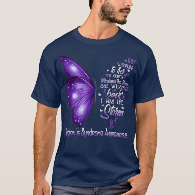 Camiseta Eu sou a testemunha da síndrome de Sjogrens (Frente)