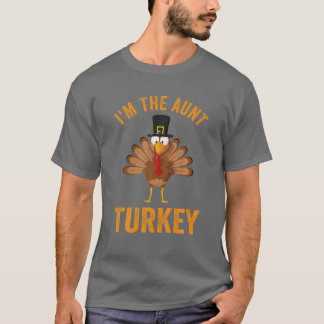 Camiseta Eu sou a tia Turca Engraçada Dia de Ação de Graças