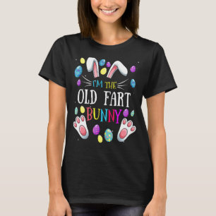 Camiseta Eu sou a velha parte da Páscoa da família de coelh