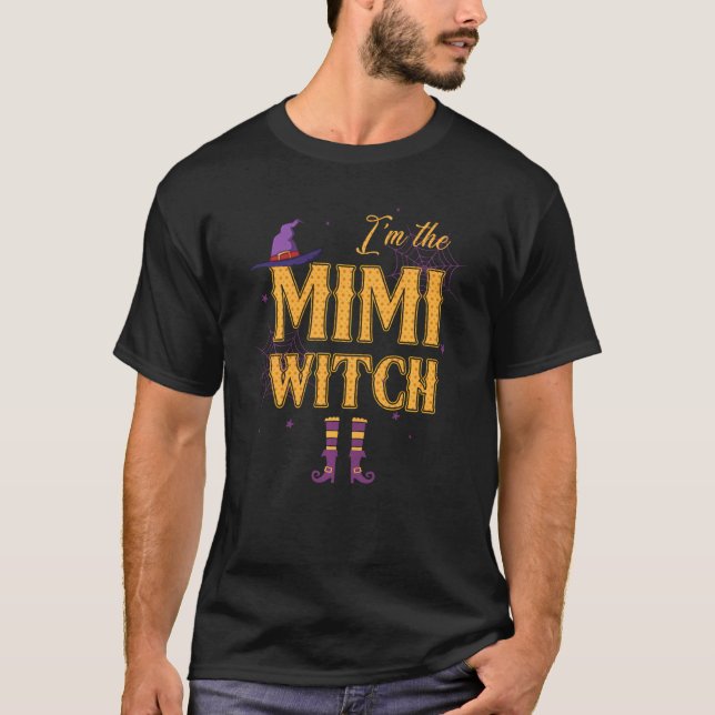 Camiseta Eu sou a vovó de fantasia do Dia das Bruxas de Mim (Frente)