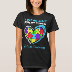 Camiseta Eu sou a voz dele, ele é meu coração Eu visto azul