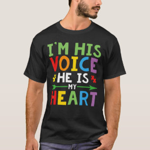 Camiseta Eu sou a voz dele. Ele é o meu ataque cardíaco.