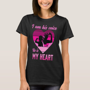 Camiseta Eu Sou a Voz Dele Mãe SPED Conscientização do Auti