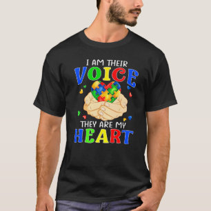 Camiseta Eu Sou A Voz Deles Eles São Meus Awarenes Do Autis
