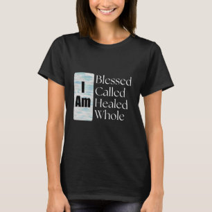 Camiseta Eu sou abençoado por aspas estéticas motivacionais