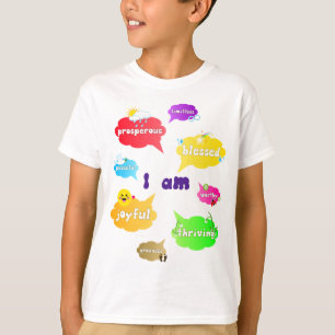 Camiseta Eu Sou Afirmações Positivas Palavras Autoamor