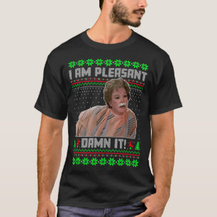 Camiseta Eu Sou Agradável Citação Divertida de Natal Vintag