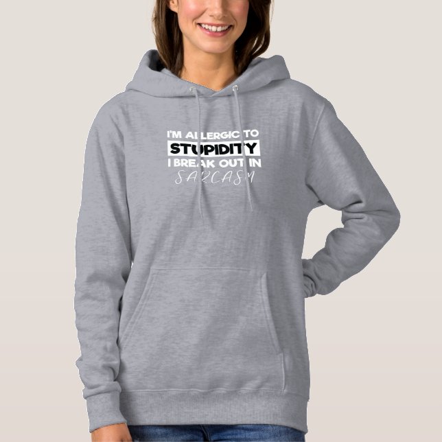 Camiseta Eu sou alérgico à estupidez que eu respiro em Sarc (Frente)