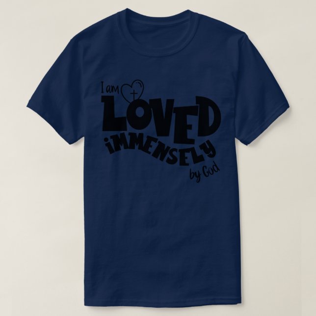 Camiseta Eu sou amada imensamente por Deus (Frente do Design)
