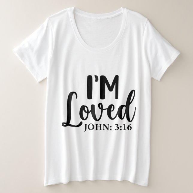 Camiseta Eu sou amado (Frente do Design)