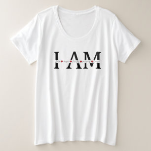 Camiseta Eu sou Amado, Escolhido, Digno, Vitorioso, Suficie