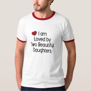 Camiseta Eu sou amado por dois Daughers bonito