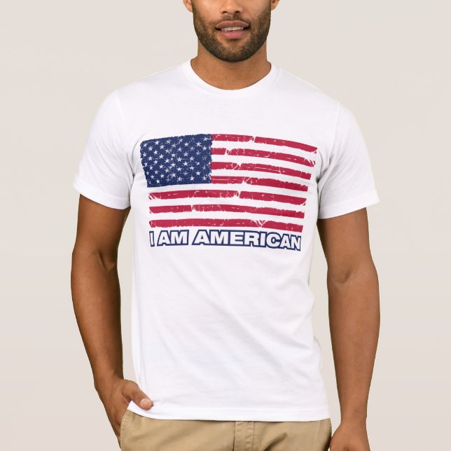 Camiseta Eu sou americano - T das caras (Frente)