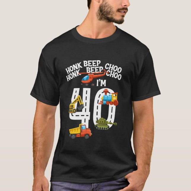 Camiseta Eu sou aniversário de 40 anos Legal Caminhões com  (Frente)