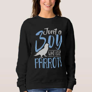 Camiseta Eu Sou Apenas Um Menino Que Ama Papagaios Animais 