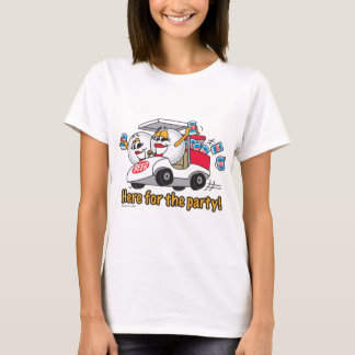Camiseta Eu sou aqui para as meninas do carro de golfe do