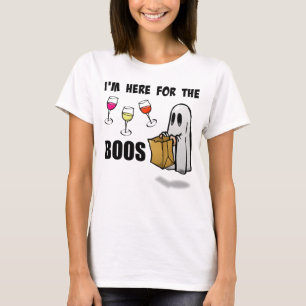 Camiseta Eu sou aqui para o fantasma do Dia das Bruxas